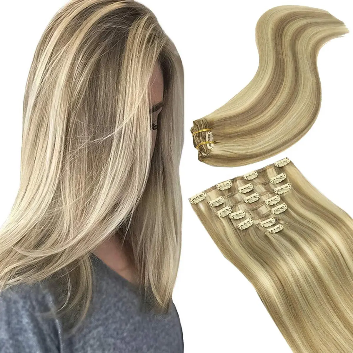 P16/22A Light Blonde Highlighted Golden Blon