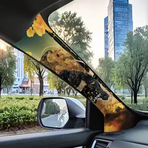 Jdm Car Interior a Pillar Modification Kit, Universal Style Upgrade, Self-Adhesive Elastic Patch, Bull Zodiac Design, DIY Sticker Set, Interior Stickers, Car Decals