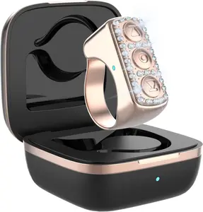 TikTok Scrolling Ring Remote Control Dotted with Glitter Diamonds for iphone Phone Ebook APP Page Turner (Not for Kindle Device), Phone Remote for Selfie,Functional Gadget Ring for iPhone, iPad, Android