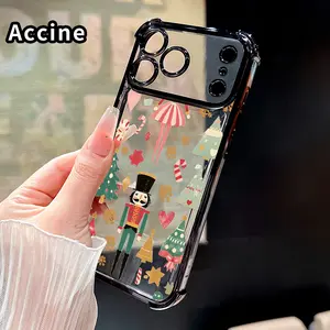 Nutcracker Christmas Dream Pattern Phone Case Compatible with iPhone 17 Pro Max 16 15 Plus Air 14 13 12 11 E Featuring Strengthened Four Corners Soft Back for Drop Protection