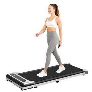 Purple Under Desk Treadmill with Adjustable Incline & Armrests, Wheeled Walking Pad for Home Office, Low-Noise Motor, 265lbs Capacity, Includes Remote & Bands