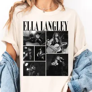 Wholesale Ella Langley Country Music Nashville Western Tee Shirt, Gift for Fan, Gift For Women and Man Unisex T-Shirt, Top Womenswear