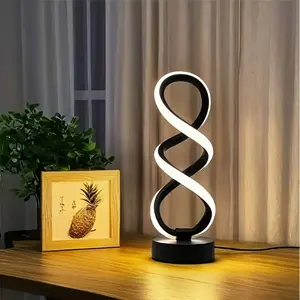 Modern LED Desk Lamp with USB Three-Tone Lighting, Simple Design, Multifunctional Decorative Light for Bedroom Living Room Study Hotel Bedside