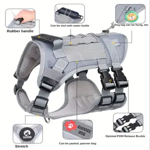 Large Dog Tactical Chest Back Vest Style Vest Dog Chest Harness Oxford Cloth Pet Leash