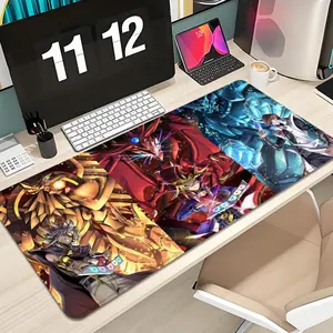 Anime Yu Gi Oh Mouse Pad Design XXL 1000×500mm 900×400mm 800×400mm 600x300mm Large Gaming Mouse Pad - Extended Mousepad, Thick, Non-Slip Rubber Base Desk Mat with Precision Stitched Edges - Washable Large Desk Pad