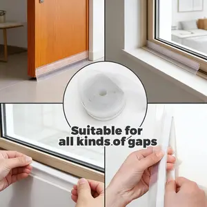 5M Self-Adhesive Weather Stripping Seal for Doors & Windows - Soundproof, Insulation, Draft Blocker for Sliding Glass Doors, Gaps and Thresholds