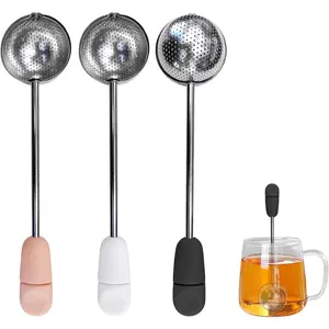 3Pcs Stainless Mesh Twisting Tea Ball Infuser, Reusable Stainless Loose Leaf Tea Steeper, Fine Mesh Tea Interval Diffuser Strainer for Natural Tea & Coffee