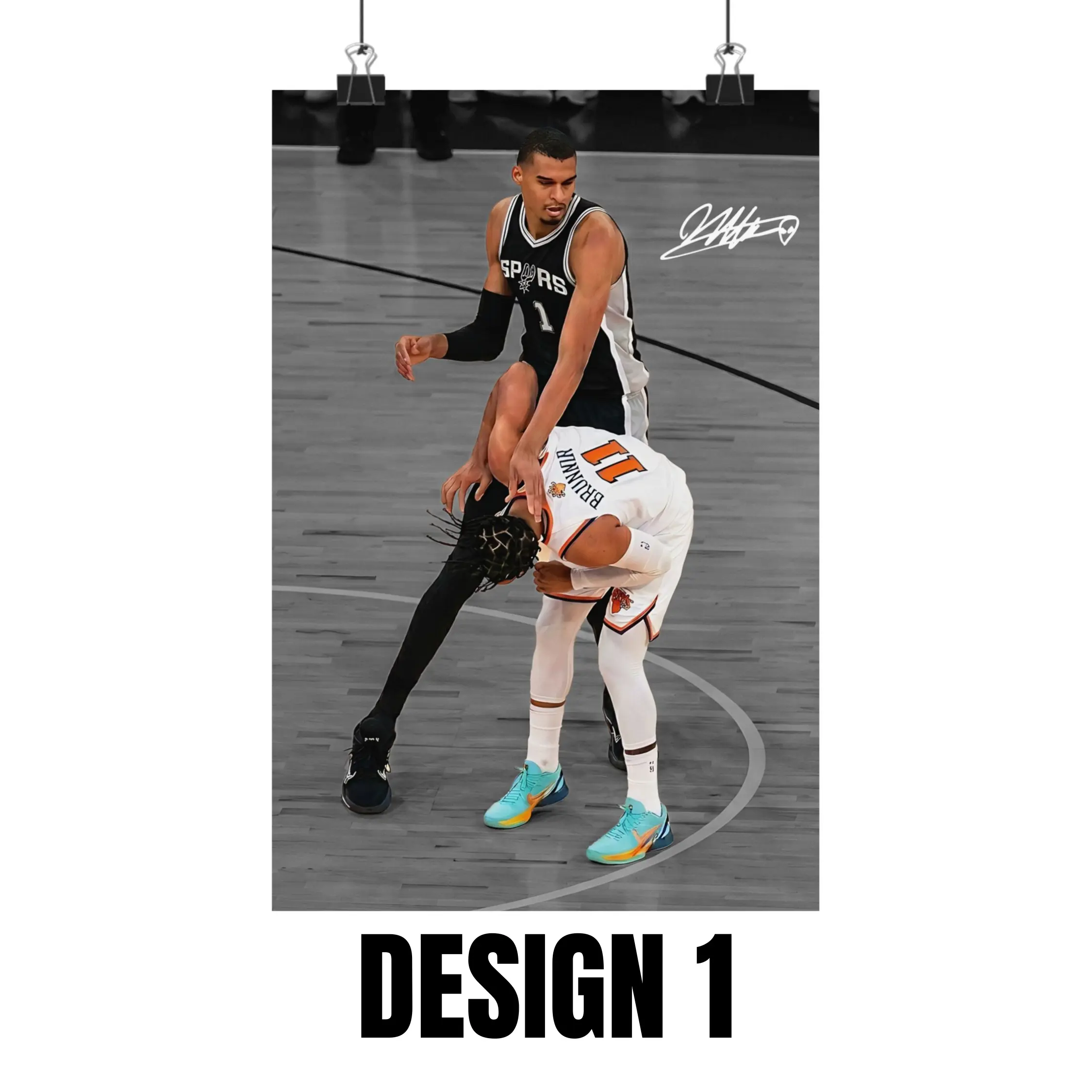 (Frame is NOT included) Wemby Threw Bru Funny Poster, Basketball Fans Gift