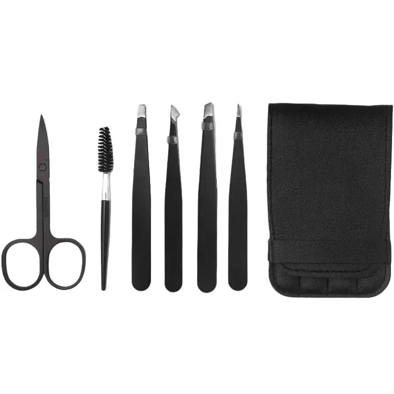 Beginner Brow Shaping Kit, Beauty Tools Set, Essential Stainless Tools for Perfect Brows, Includes Brow Razor, Tweezers, Scissors, and Clips, Ideal for Newbies, Eyebrow Styling Kit