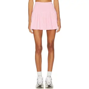 Gold Hinge 15'' Pleated Tennis Skirt in Almond Blossom