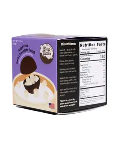 Cocoa Bombs Single Sugar-Free Dark Chocolate Cocoa Bomb - 1.2 oz - Made in the USA with Mini Vegan Marshmallows