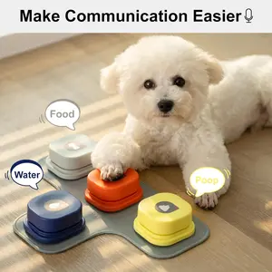Dog Talking Buttons Set - 3 Recordable Communication Buttons With