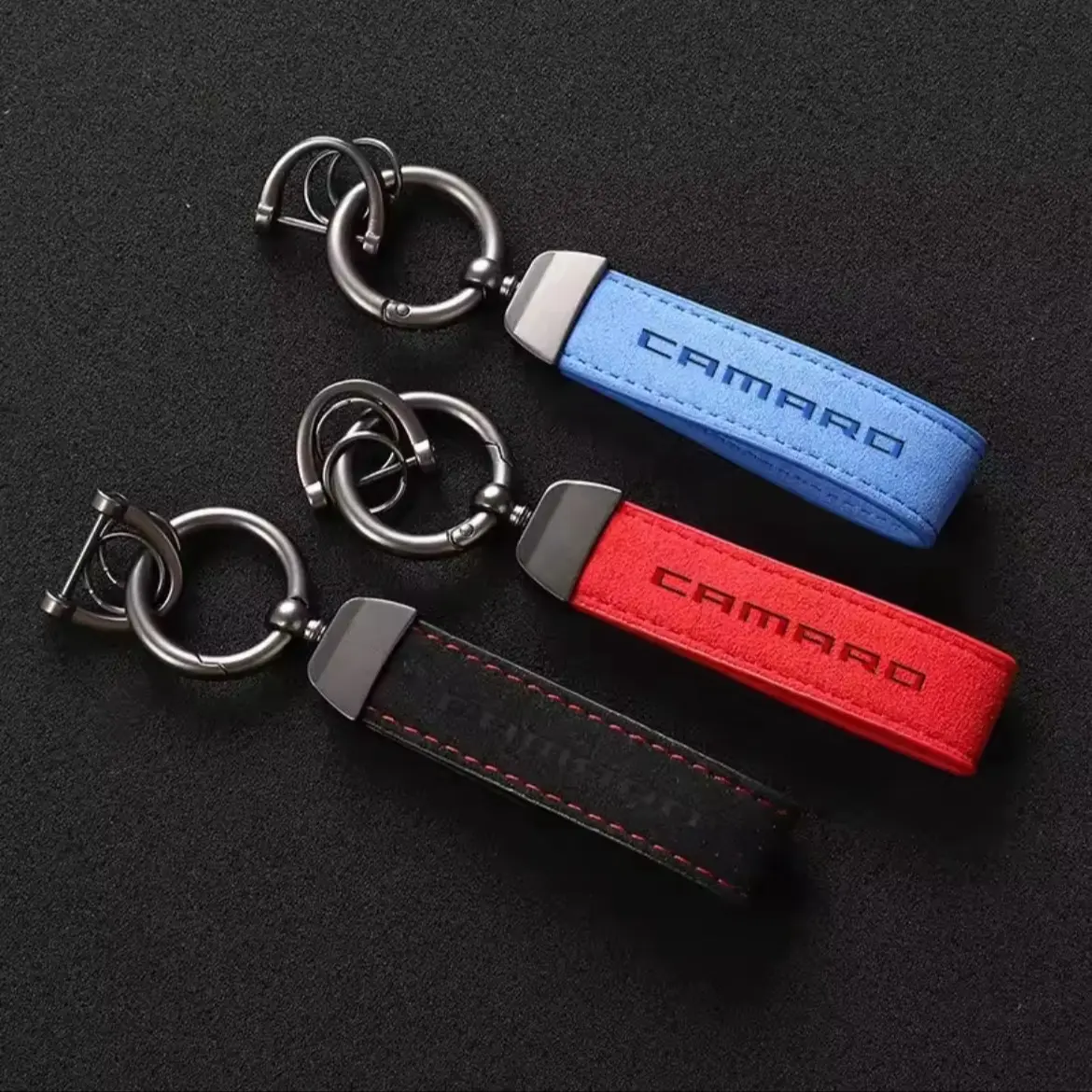 Camaro car Key chain Suede leather keychain Camaro car Key chain Suede leather keychain