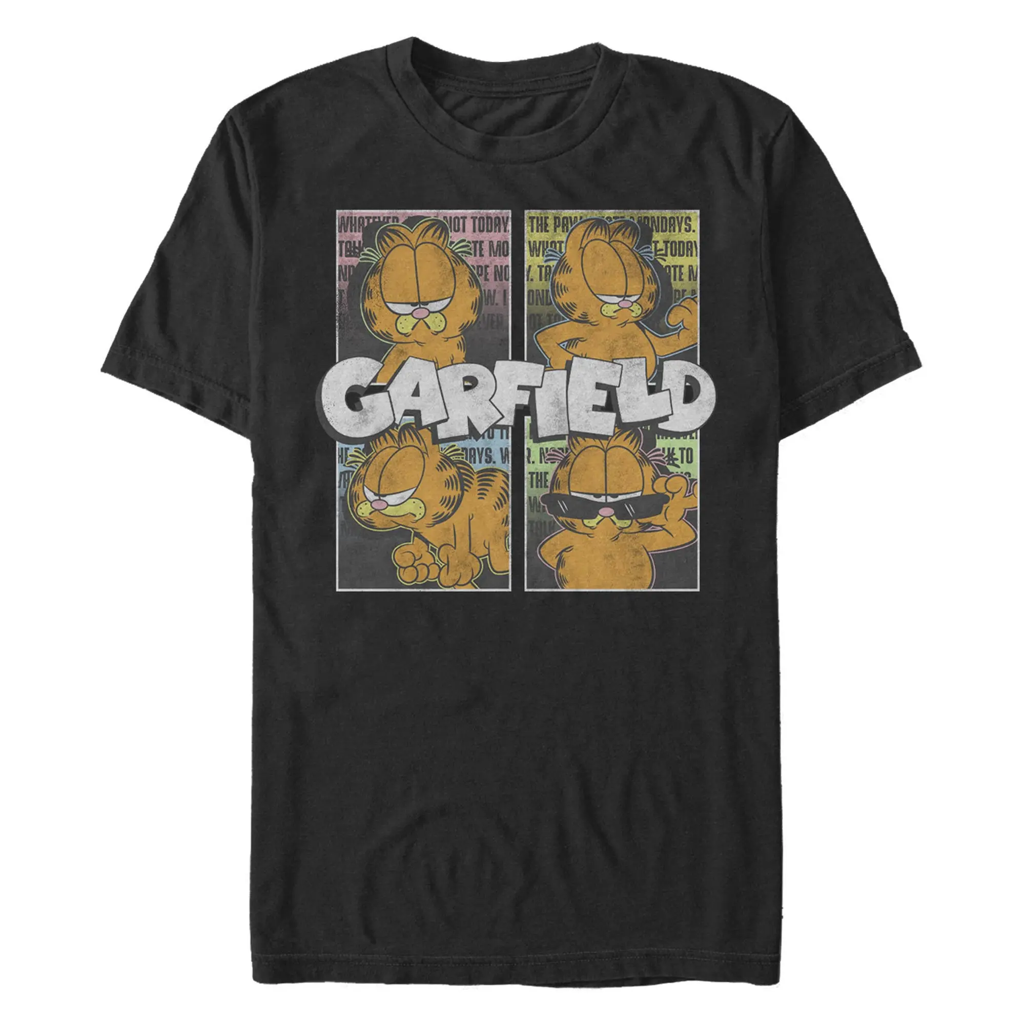 Men's Garfield Character Cool Portraits T-Shirt