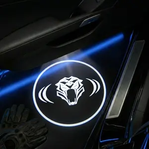 2 Pcs Jaguar Welcome Lamp Set, Car Door Projection Light, Laser Light, Decorative Floor Lamp (batteries Not Included), 2-Piece Set