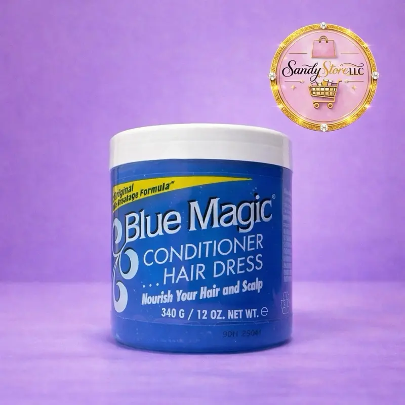 Blue Magic Hair Conditioner Pomade in Blue and Green - Versatile Use for Conditioning and Styling All Hair Types