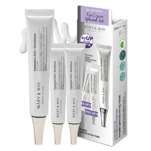 Mary&May Glutathione Eye Cream Special Set - Powerful Antioxidant, Reduces Dark Circles in the Eye, Improve Uneven Skin Tone with Vitamin C, 1.01 oz.+ Mini 0.4oz 2 Pack