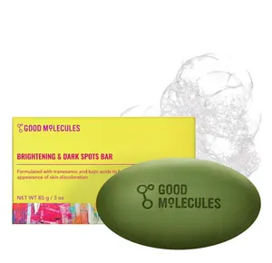 Good Molecules Brightening & Dark Spots Bar - Soap Free Face and Body Bar - Tranexamic, Kojic Acids and Niacinamide to Target Dark Spots - Skin Care