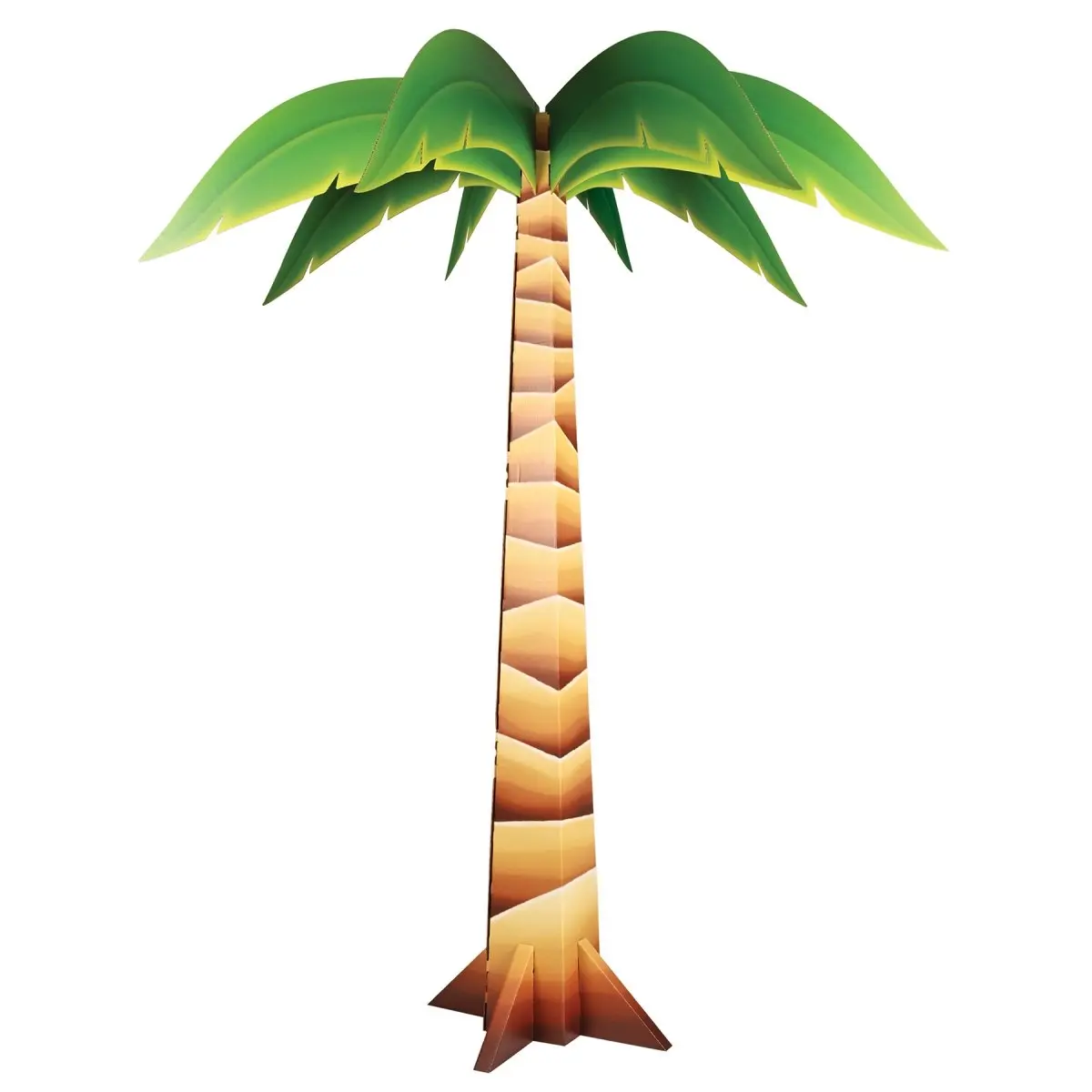 212 MAIN 3-D Cardboard Standing Palm Tree Prop - Large Size, Lifelike Palm Shape, Tropical Look Decoration for Menswear Costume Accessory & Tropical Adventure Party