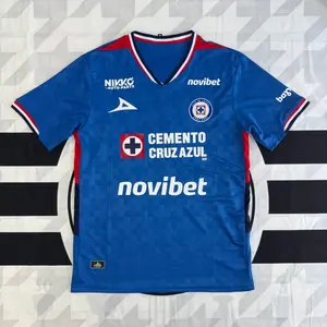 2526 Cruz Azul Home and away Blue Short Sleeve Top Soccer Jerseys LIGA MX