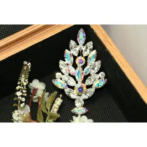 Vintage Eisenberg Ice Design Aurora Borealis Rhinestone Christmas Tree Brooch Pin, Xmas Holiday Jewelry Gift Collection