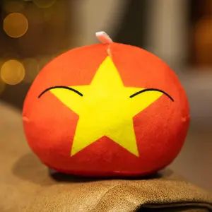 10cm 51 Styles Country Ball Plush Toy Polandball Pendant Country Flag Ball Gifts for Children Argentina Countryball Stuffed Doll