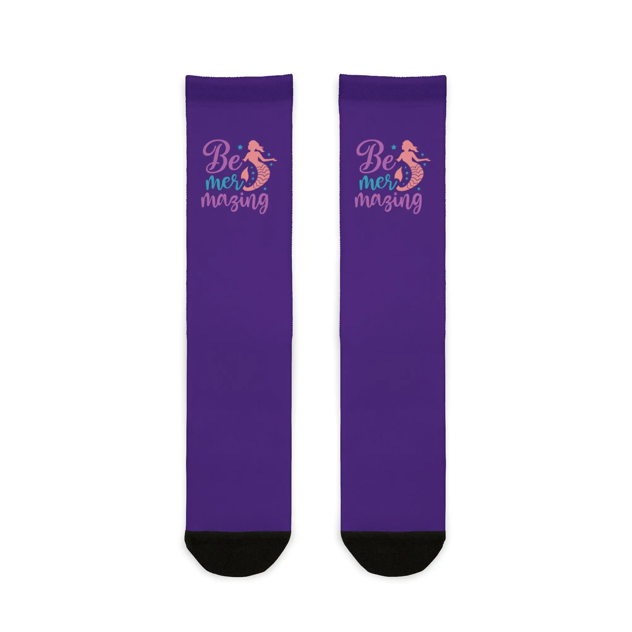 Be Mermaid-mazing Crew Socks - Fun & Colorful Socks for Sea Lovers & Everyday Wear