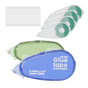 Refill Glue Tape for Scrapbook, 2 Bodies, 4 Refill, 200 count Power Glue Points, 39 FT*1/4 in Double Sided Tape for Crafts, Scrapbooking Supplies, Adhesive Glue Runner for  Wrapping, Photo