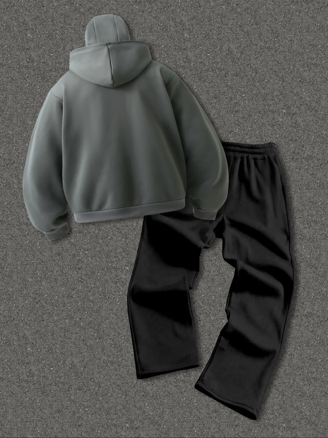 Men's Rhinestone Hoodie Set, Silver Color Rhinestones, Street