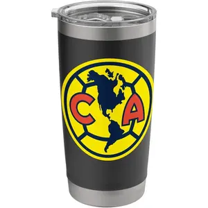 20oz Stainless Steel Insulated Tumbler with Club America Classic Crest - Mexican Football Fan Gift, Daily Use & Outdoor Drinkware