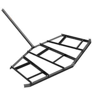 【DealsForYouDays】VEVOR Driveway Drag,  84" Width Tow Behind Drag Harrow, Q235 Steel Driveway Grader with Adjustable Bars, Support up to 50 lbs, Driveway Tractor Harrow for ATVs, UTVs, Garden Lawn Tractors