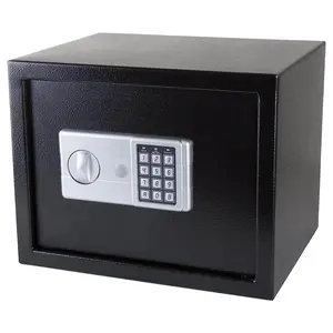 Digital Safe - Compact Steel Money Security Box with Electronic Keypad and Manual Override Keys - Strongbox for Valuables