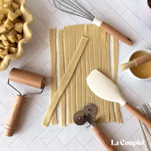 Four Piece Toolkit, Whisk, Spatula, Cutter Wheel, Dough Roller