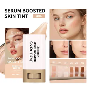 1pc Two-In-One Brightening Concealer Coverage Foundation Stick, Moisturizing Easy-To-Apply Face Contour Highlighter Pen, Stacking Clear Base Makeup