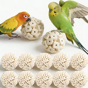 12 Pcs Willow Ball, Bird Foraging Toys Natural Bird Toys Chew Small Animal Chew Toy Activity for Parrot Macaw Hamster Guinea Pig Rat Parakeet Cockatiels Conure Finch Budgerigar Lovebird