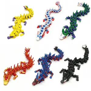 3D Printed Dragon-Poseable Action Figures,Contemporary Style for Halloween, Christmas, Easter, Thanksgiving Party Decor, Collector'S Display, Multilcolor Superhero dragon, Handcrafted Details,Highquality Prints, Unique Desktop Decoration & Ornament