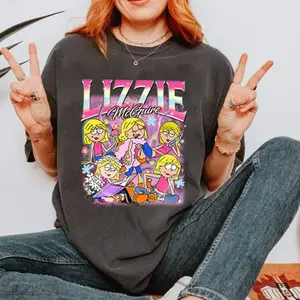 Lizzie McGuire Bootleg Shirt, Cartoon Lizzie McGuire Shirt, Girl Trip Shirt, Lizzie Mcguire Birthday Gift T-Shirt, Family Trip Sweatshirt TG