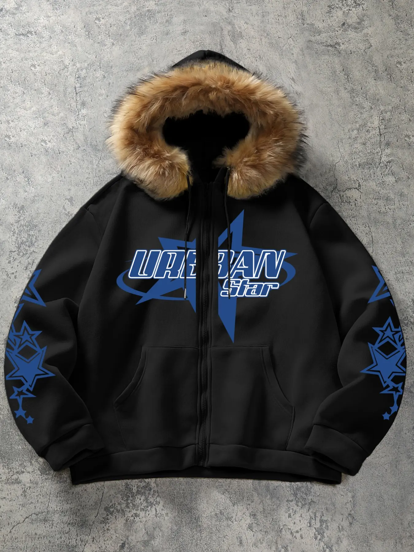fur trim hoodie y2k - TikTok Shop