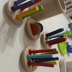 Wooden Color Classification Pen Holder Toy, 4-in-1 Wooden Stick Design Shape Recognition & Matching Hand-Eye Coordination Shape Sorter Puzzle Toy #GLOBAL PICKS