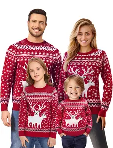 2025 Christmas Sweaters for Women Men Kids 2025 Family Matching Christmas Sweater Funny Xmas Holiday Knit Pullover