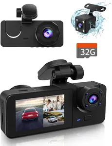 Dash Camera for Cars,4K Full UHD Car Camera Front Rear with Free 32GB SD Card,Built-in Super Night Vision,2.0'' IPS Screen,170°Wide Angle,WDR, 24H Parking Mode, Loop Recording，driving recorder，keep on driving，trafficCamera，dashCam，dash cam videos 4K