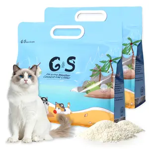 Tapioca Cat Litter,no stick bottom,stick basin,Odor Control Quick Clumping Low Dust ,sustainable Cat Litter for Urinary Tract Detection, Easy to Clean, Unique Texture, Made from Cassava