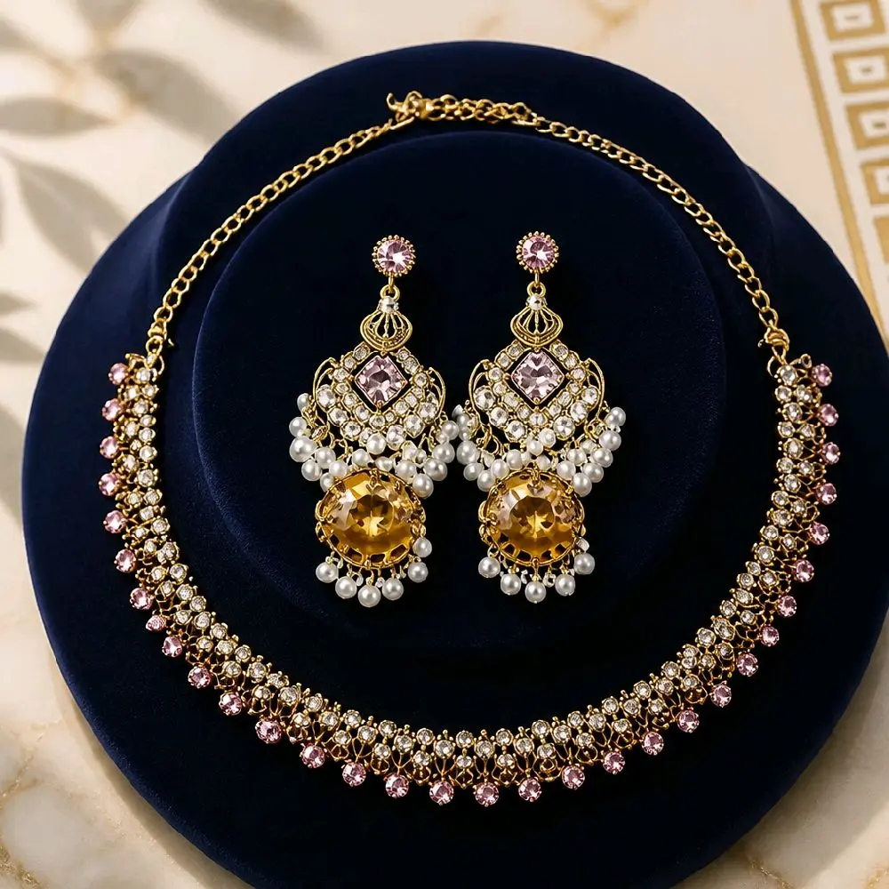 necklace with earrings