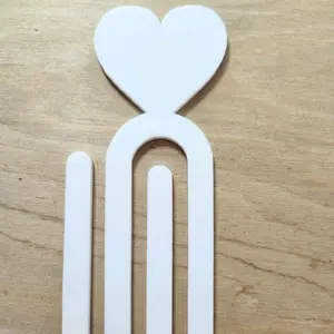 Sublimation Heart Jumbo Paperclip Blank, planner accessory, bookmark