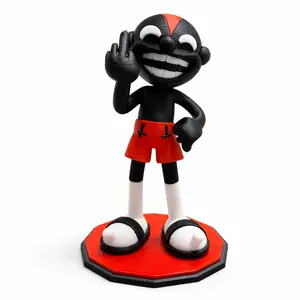 Dark Cartoon Rap Figure | 3D Printed Desk Decor | Alt Rap Vibes | Funny Collectible | Red Black Statue | Gift For Him