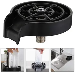 High Pressure Quick Automatic Faucet Glass 304 Rinser Kitchen Sink Coffee Cup Washer High Pressure Five Hole Nozzle Multiangle All Wound Cleaning