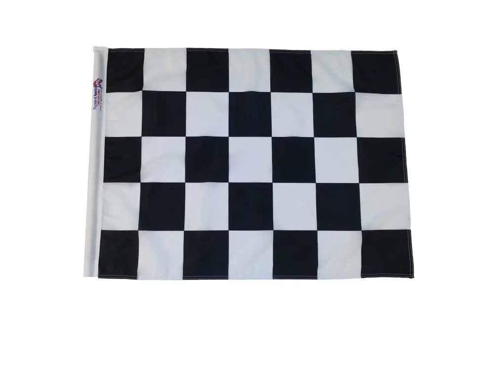 Printed Black and White Checkered Race Flag