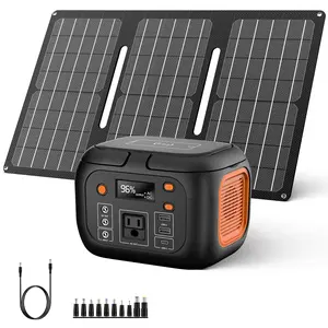 150W Portable Power Station 97Wh Battery Bank Fast Charging & 30W Solar Panel
