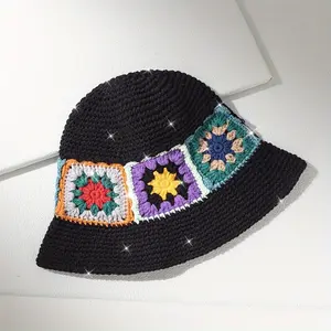 Vibrant Floral Crochet Bucket Hat - Stylish, Handmade, Everyday Accessory with Colorful Flowers and Soft, Breathable Fabric - Perfect for Casual, Outdoor, and Festival Wear