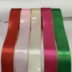 Ribbon Set, 5pcs/set 25 Yards Double Satin Edge Ribbon, DIY Ribbon for Gift Wrapping, Crafts, Hair Accessories, Wedding Decoration, Invitation Cards